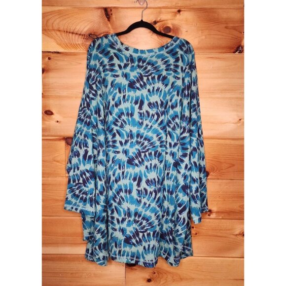 Roaman's Women's Plus Size 6X Thermal Waffle Top Shirt Henley Tunic - Picture 7 of 8